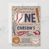 Eerste thuisrun Baseball op Birthday Kaart (Voorkant)