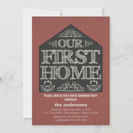 Eerste thuiswoningopwarming kaart (Voorkant)