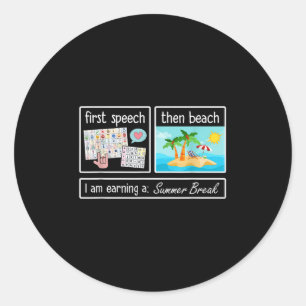 Eerste toespraak dan strand ik ben het verdienen v ronde sticker