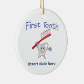 Eerste Tooth Keramisch Ornament (Rechts)