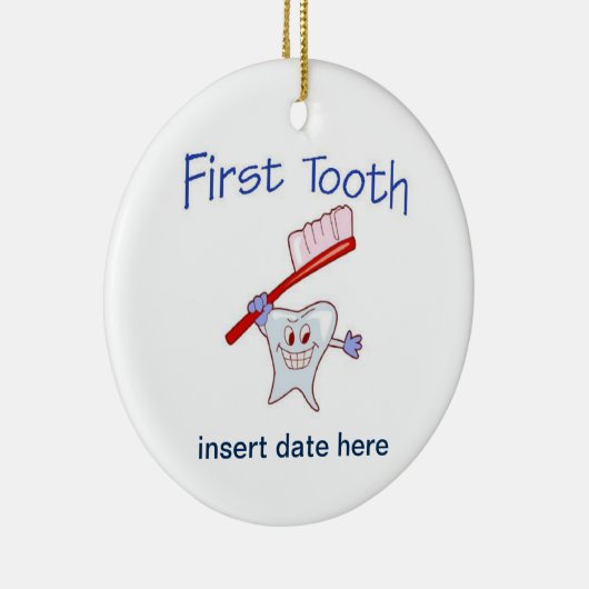 Eerste Tooth Keramisch Ornament (Rechts)