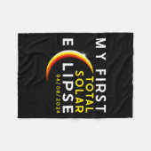 Eerste totale zonsverduistering april 8e peuter Ki Fleece Deken (Voorkant (Horizontaal))