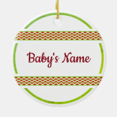 Eerste Trini-kerst voor baby's Keramisch Ornament (Achterkant)