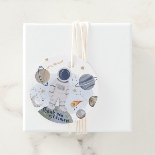 Eerste Trip Galaxy Boy Birthday Dank je Bedankjes Labels (In situ)