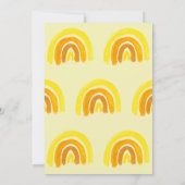 Eerste Trip Sunshine Boho Yellow Rainbow Birthday Kaart (Achterkant)
