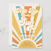 Eerste trips rond zonneschijn eerste verjaardag kaart (Voorkant)