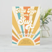 Eerste trips rond zonneschijn eerste verjaardag kaart (Staand voorkant)