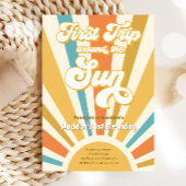 Eerste trips rond zonneschijn eerste verjaardag kaart