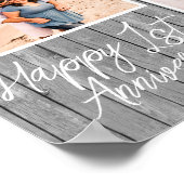 Eerste trouwdag 2 foto collage poster (Hoek)