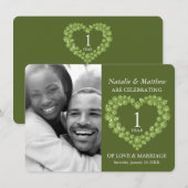 Eerste trouwdag Peridot groene foto  Kaart (Voorkant / Achterkant)