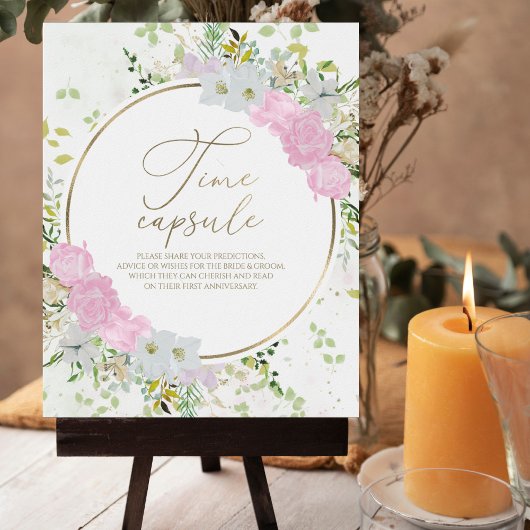 Eerste trouwdag Tijdcapsule Bord Bruidsfeest Poster