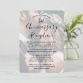 Eerste trouwreceptie foto-overlay ter gelegenheid  kaart (Staand voorkant)