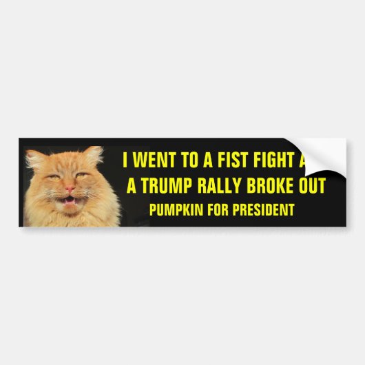 Eerste Trump-wedstrijd pompoen voor President Bumpersticker (Voorkant)