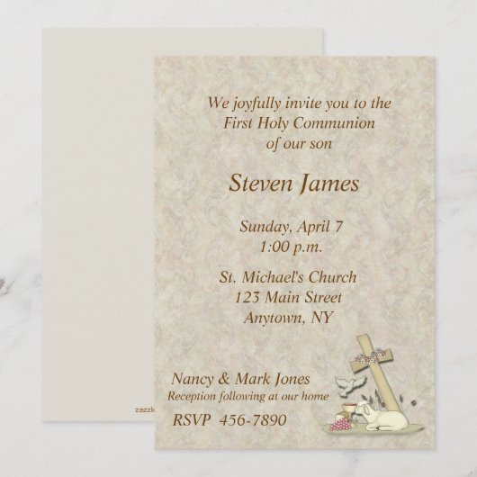 Eerste uitnodiging Lamb (Voorkant / Achterkant)