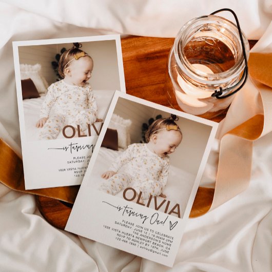 Eerste uitnodiging op de foto van Birthday