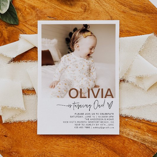 Eerste uitnodiging op de foto van Birthday