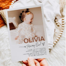 Eerste uitnodiging op de foto van Birthday