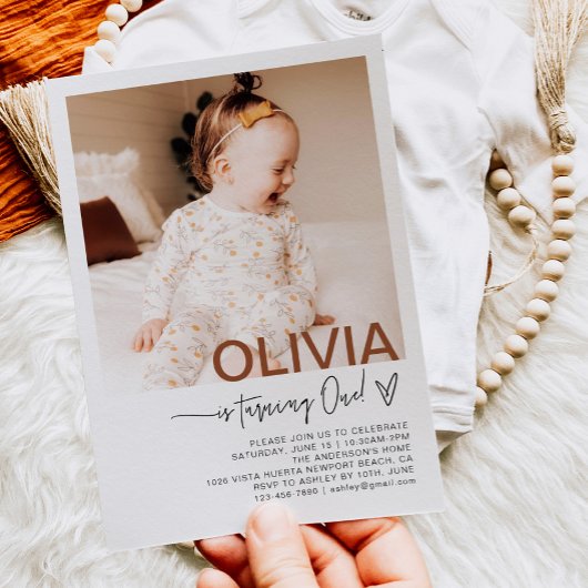 Eerste uitnodiging op de foto van Birthday