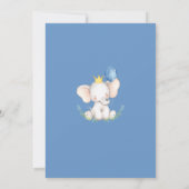 Eerste uitnodiging op zaterdag | Baby Elephant Boy (Achterkant)