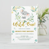 Eerste uitnodiging op zaterdag | Cute Koala Wild O (Staand voorkant)