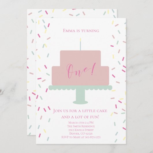 Eerste uitnodiging op zondag (Voorkant / Achterkant)