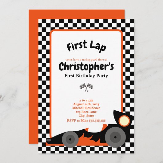 Eerste uitnodiging op zondag (Voorkant / Achterkant)