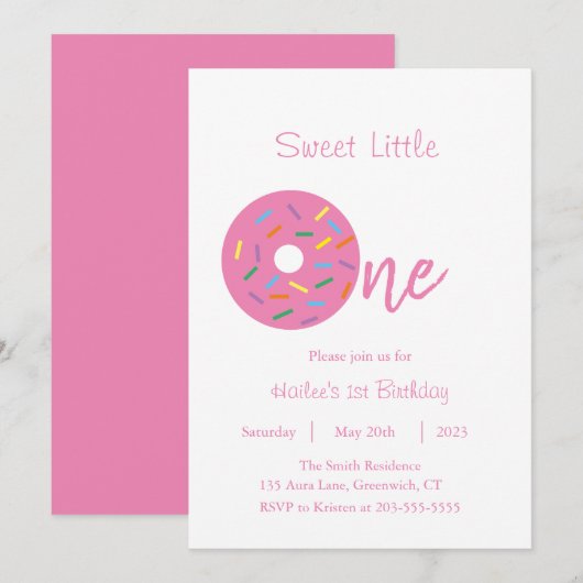 Eerste uitnodiging op zondag (Voorkant / Achterkant)