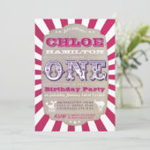 Eerste uitnodiging van Birthday Circus Carnival Pa (Staand voorkant)