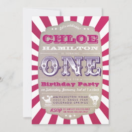 Eerste uitnodiging van Birthday Circus Carnival Pa