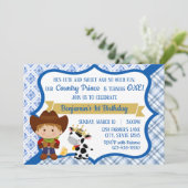 Eerste uitnodiging van Birthday Country Prince (Staand voorkant)