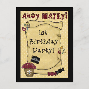 Eerste uitnodiging van Birthday Pirate