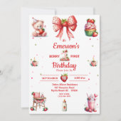 Eerste uitnodiging van de Berry Birthday Strawberr (Voorkant)