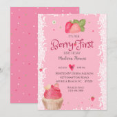 Eerste uitnodiging van de Berry Birthday Strawberr (Voorkant / Achterkant)