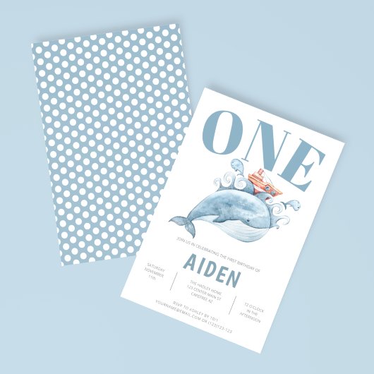 Eerste uitnodiging van de Birthday Blue Whale Part