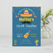 Eerste uitnodiging van de Birthday Fiesta Mexican  (Staand voorkant)