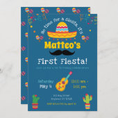 Eerste uitnodiging van de Birthday Fiesta Mexican  (Voorkant / Achterkant)