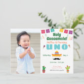 Eerste uitnodiging van de Birthday Fiesta Mexican  (Staand voorkant)