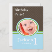 Eerste uitnodiging van de Birthday Party (Voorkant)