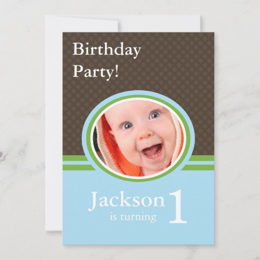 Eerste uitnodiging van de Birthday Party (Voorkant)