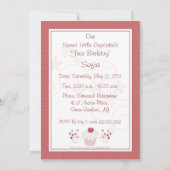 Eerste uitnodiging van de Birthday Party - Heart C (Achterkant)