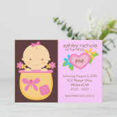 Eerste uitnodiging van de Birthday Party (voor een (Staand voorkant)