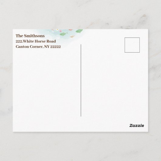 Eerste uitnodiging van de Birthday Party voor Litt (Achterkant)