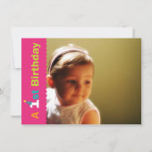 Eerste uitnodiging van de Birthday Party voor meis (Achterkant)