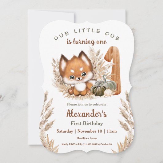 Eerste uitnodiging van de eerste dag van de Herfst (Voorkant)