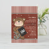 Eerste uitnodiging van de Eerste Mate Pirate Birth (Staand voorkant)