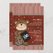 Eerste uitnodiging van de Eerste Mate Pirate Birth (Voorkant / Achterkant)