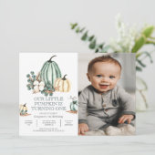 Eerste uitnodiging van de Foto Herfst van Birthday (Staand voorkant)