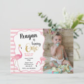 Eerste uitnodiging van de Foto van Flamingo van Bi (Staand voorkant)