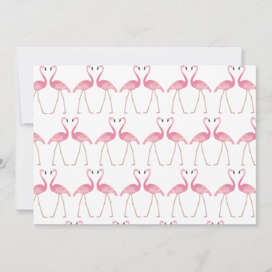 Eerste uitnodiging van de Foto van Flamingo van Bi (Achterkant)