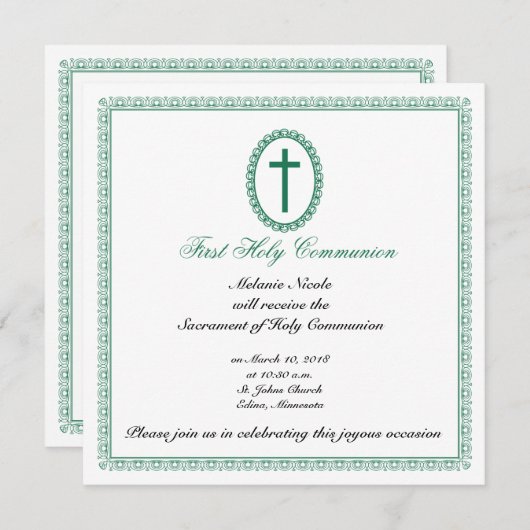 Eerste uitnodiging van de gemeenschap (Voorkant / Achterkant)